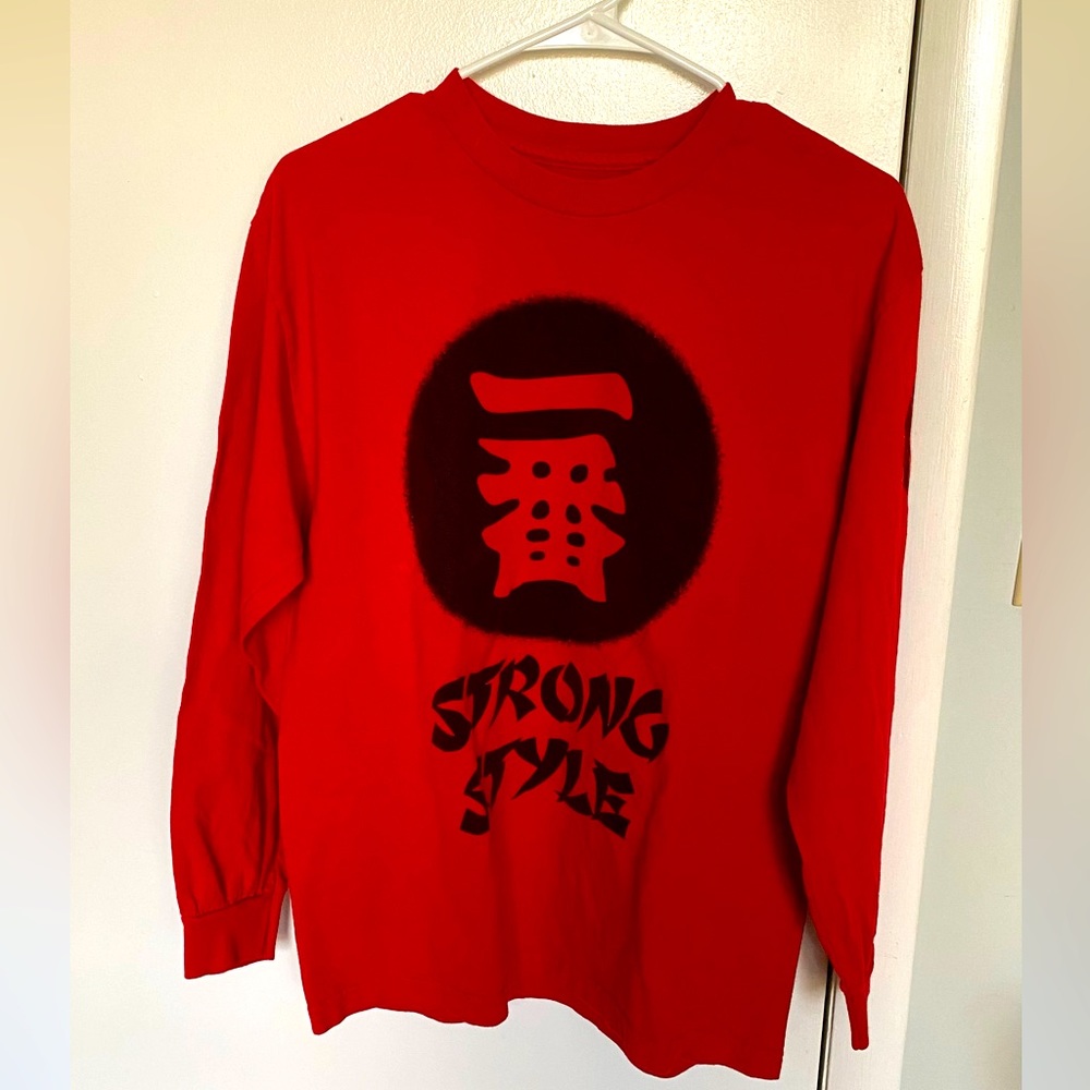 nWo Wrestling Cropped Tee w/ Strong style Japanese Sign Men’s M Unisex T-Shirt